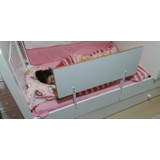 Agubugu Baby - Ahşap Beyaz Yatak Bariyeri 120 x 45 cm