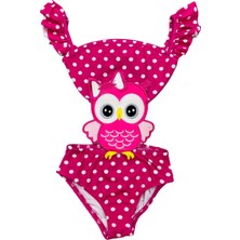 Quzucuk Kids Kız Çocuk Baykuş Figürlü Mayokini