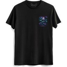 Alfa Tshirt Space Dijital Baskılı Çocuk Siyah Tshirt