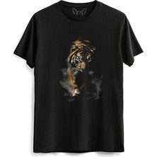 Alfa Tshirt Kaplan Çocuk Siyah Tshirt