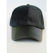 Salar Ticaret Salarticaret Siyah Kadife Şapka Ünisex Model Ayarlanabilir Şapka