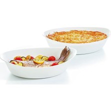 Luminarc Smart Cuisine Beyaz Oval Fırın Kabı 38 x 23 cm.