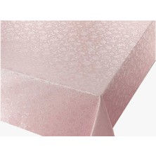 CLK Home Pudra Pembe Pvc Astarlı Muşamba Plastik Silinebilir Masa Örtüsü