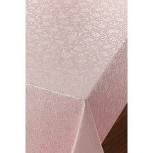 CLK Home Pudra Pembe Pvc Astarlı Muşamba Plastik Silinebilir Masa Örtüsü