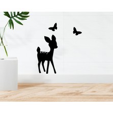 Bk Gift Geyik ve Kuşlar Tasarımlı Duvar Sticker-1