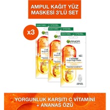 Garnier C Vitamini Ampul Kağıt Maske 3'lü Set