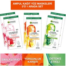 Garnier Ampul Kağıt Yüz Maskeleri 3'ü 1 Arada 6'lı Set