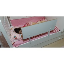 Agubugu Baby - Ahşap Beyaz Yatak Bariyeri 120 x 45 cm