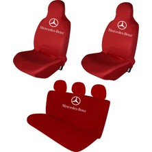 Antwax Mercedes A Serisi Penye Oto Koltuk Kılıfı - Marka Logo Baskılı - Kırmızı