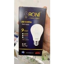 KAE Roni 9W 6500K - Beyaz LED Ampül 10'lu Paket