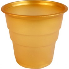 Hayaller Dükkanı Bardak Plastik 200 cc Altın Pk:25