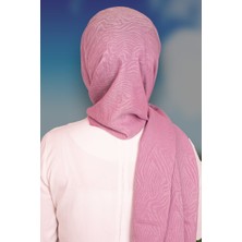 Ikinciten Leya Zebra Desen Parlak Pamuk Şal Pembe 180X70 cm