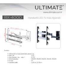 ULTIMATE RX-4000 42''- 65'' Hareketli TV Askı Aparatı