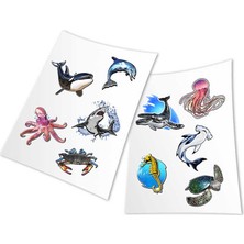 Junoo HoloToyz Sticker Super Sea Creatures AR Uyumlu Etiket