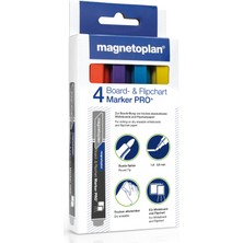 Magnetoplan Pro Beyaz Tahta Flipchart Kalemi 4'lü