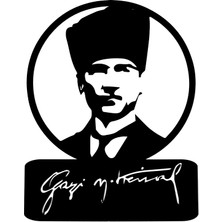 Luxhub Design Atatürk Imzalı Portre Mdf  Tablo
