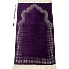 İhvan Mihrap Desenli Düz Şönil Seccade Mor