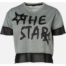 Vigoss Jeans Vigoss File Detaylı Baskılı Kadın T-Shirt 11688-00133