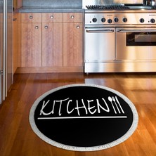 Alanur Trend Keçe Tabanlı Saçaklı Yuvarlak Mutfak Halı MU190 Kıtchen