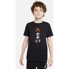 Qivi Silhouette The Fifth Element Leeloo Baskılı  Çocuk Siyah Tshirt