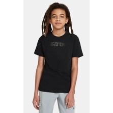 Qivi LED Zeppelin Metal Rock Music Müzik Baskılı  Çocuk Siyah T-Shirt
