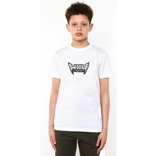 Qivi Wolfteam Logo Baskılı  Çocuk Beyaz Tshirt