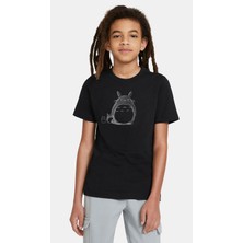 Qivi Totoro Baskılı  Çocuk Siyah T-Shirt