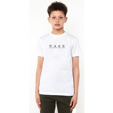 Qivi LED Zeppelin Name Baskılı  Çocuk Beyaz Tshirt