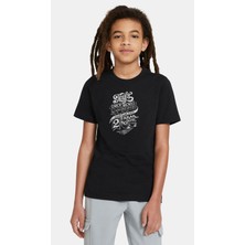 Qivi Leyla Sev Beni Baskılı  Çocuk Siyah Tshirt