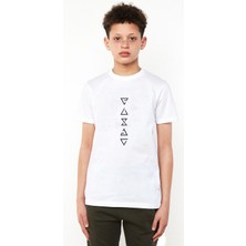 Qivi The Witcher Signs Dikey Baskılı  Çocuk Beyaz Tshirt