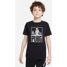 Qivi Pubg 3 Adam Team Baskılı  Çocuk Siyah Tshirt