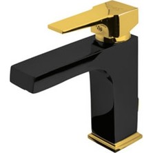 Newarc Aqua Lavabo Bataryası Siyah / Altın