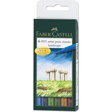Faber-Castell Pitt Çizim Kalemi Fırça Uç "Manzara" 6'lı poşet