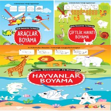 Ema Çocuk Minik Ressamlar Iş Başında - Kitap Boyama Seti - 3 Kitap