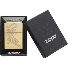 Zippo Çakmak 29884 Tiger High Polish Brass Lighter