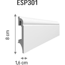 VOX Espumo Suya Dayanıklı Süpürgelik 8 cm - Beyaz - ESP301