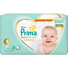Prima Premium Care Bebek Bezi Ekonomik Paket 4 Beden 46'lı
