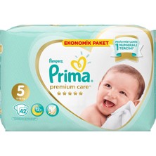 Prima Premium Care Bebek Bezi Ekonomik Paket 5 Beden 42'li