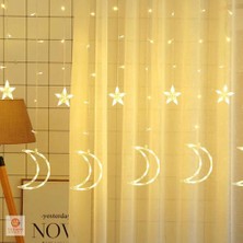 Technosmart Ay Yıldız Perde LED Işık Animasyonlu Eklenebilir Fişli