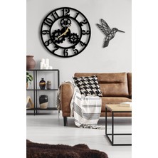 Lupokraft Dekoratif Duvar Saati ve Kuşlu Tablo