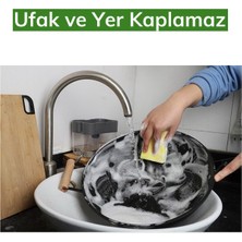 River World  Ikisi Bir Arada Basmalı Pratik Sıvı Sabunluk Pompası ve Bulaşık Yıkama Süngeri Haznesi
