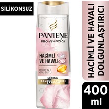 Pantene Silikonsuz Hacim Veren Dolgunlaştırıcı Şampuan, Biotin ve Gül Suyu 400 Ml