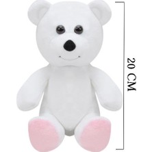 Selay Toys Peluş Ayı Oyuncak 15 cm Beyaz 3333