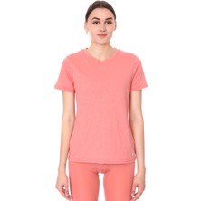 Sportive Spo-Assymetric Tee Kadın Pembe Günlük Stil Tişört 712107-PMB