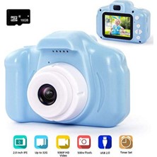 Blue İnter Blueinter Mini 1080P Çocuklar Için (8 GB Sd Kart Dahil) Dijital Fotoğraf Makinesi Son Versiyon