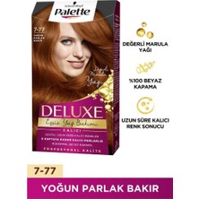 Palette Deluxe Saç Boyası Yoğun Parlak Bakır 7-77 3 Adet