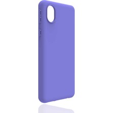kilifone - Samsung Galaxy A01 Core - Kılıf Mat Soft Esnek Biye Silikon - Mor - T16436