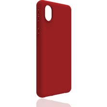 kilifone - Samsung Galaxy A01 Core - Kılıf Mat Soft Esnek Biye Silikon - Kırmızı - T16436