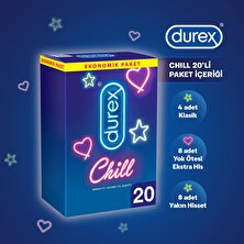 Durex Chill Karma Paket Prezervatif 20’li+ Durex Intense Delight Bullet Titreşimli Vibratör