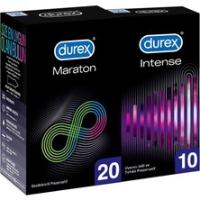 Durex Maraton 20'li Prezervatif + Durex Intense Prezervatif 10'lu
